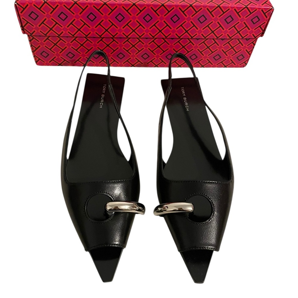 Tory Burch women’s size 6 pierced slingback goat leather